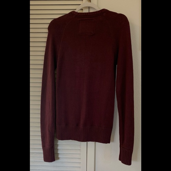 MEN’S•Aéropostale’s• Burgundy Letterman Sweater - Picture 4 of 5